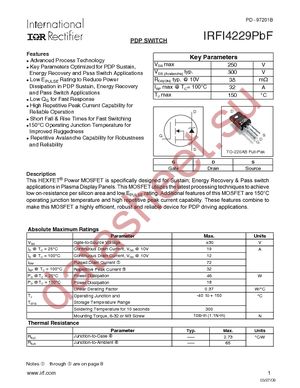 IRFI4229PBF datasheet  